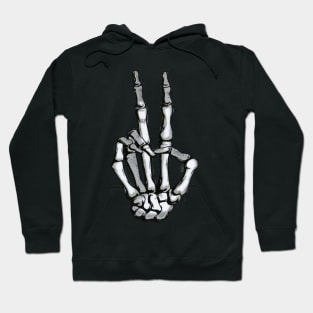 Skeleton Hand Peace Sign Hoodie